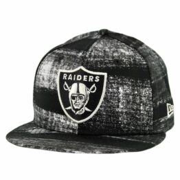 New Era 9Fifty Oakland Raiders Painted Prime Snapback Hat Black Silver