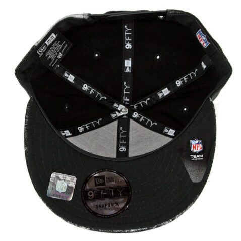 New Era 9Fifty Oakland Raiders Painted Prime Snapback Hat Black Silver