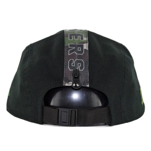 New Era Adjustable Los Angeles Dodgers Camo Hit Top Zip Clipback Hat Black Woodland Camo