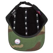 New Era Adjustable Los Angeles Dodgers Camo Hit Top Zip Clipback Hat Black Woodland Camo-Inside