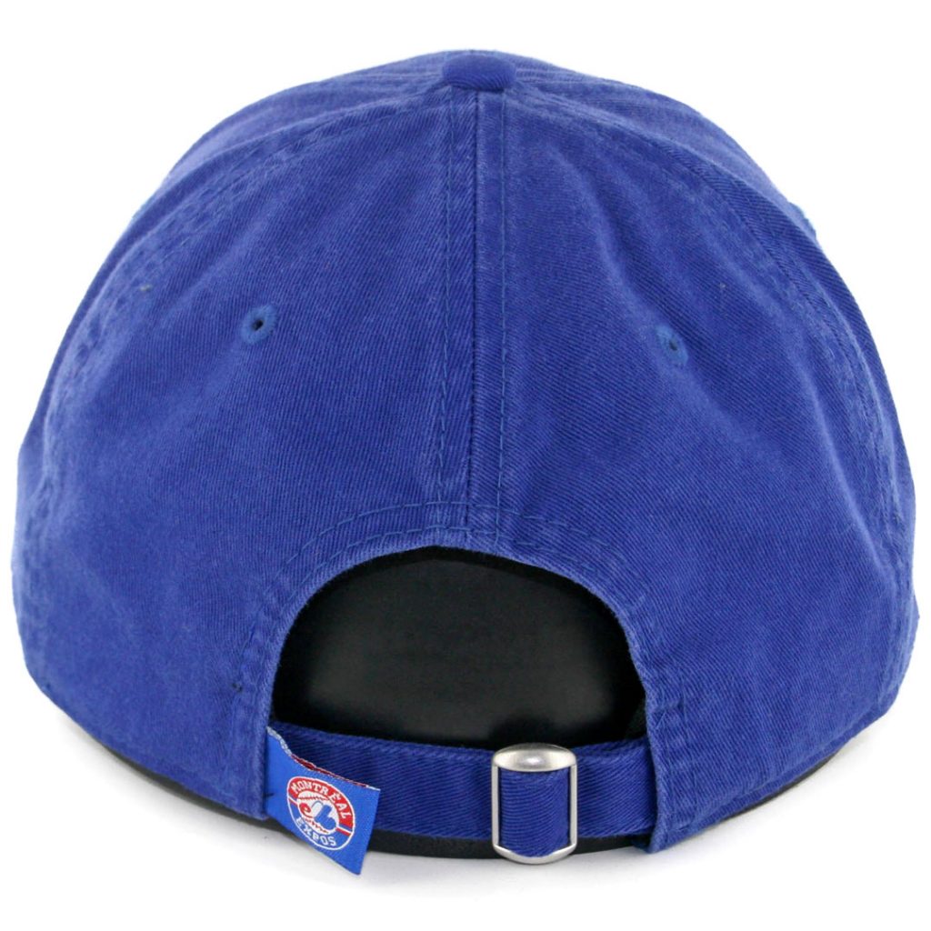 Montreal Expos Vintage Hat - Adjustable Strapback Cap In Columbia Blue With Classic Team Logo