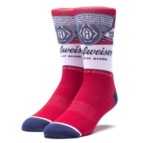 HUF x Budweiser This Buds For You Crew Sock Red