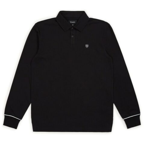 Brixton Carlos Long Sleeve Polo Shirt Black