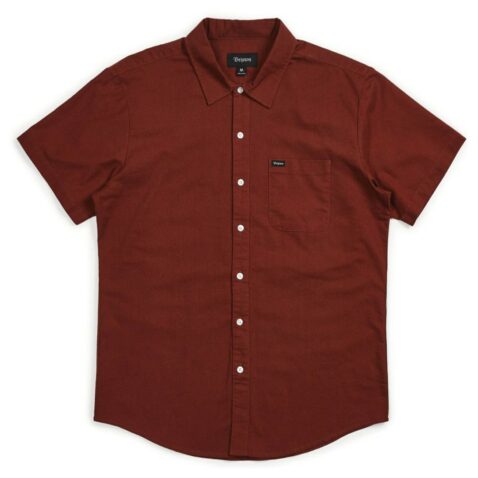 Brixton Charter Oxford Short Sleeve Woven Shirt Chestnut