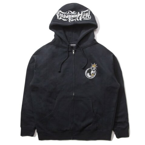 The Hundreds x Mister Cartoon Cartoon Bomb Zip Up Hooded Sweatshirt Black