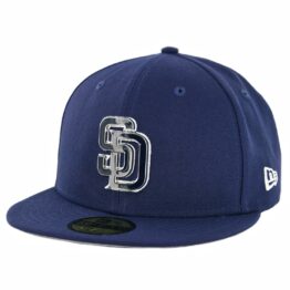 New Era 59Fifty San Diego Padres Metal Thread Fitted Hat Light Navy