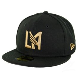 New Era 59Fifty MLS Los Angeles Football Club Basic Fitted Hat Black Gold