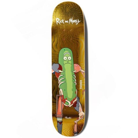 Primitive x Rick & Morty Trucker Pickle Skateboard Deck Yellow