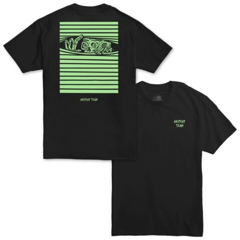 Sketchy Tank Peeking T-Shirt Black