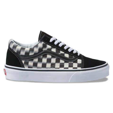 Vans Old Skool Blur Check Shoe Black Classic White