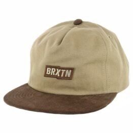 Brixton Topper HP Snapback Hat Khaki Dark Khaki