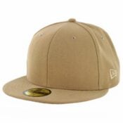 New Era 59Fifty Plain Blank Fitted Hat Khaki Tonal