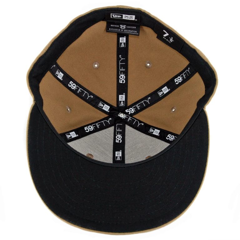 New Era 59Fifty Plain Blank Fitted Hat Khaki Tonal-Inside New Era 59Fifty Plain Blank Fitted Hat Khaki Tonal-Inside