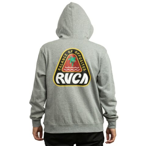 RVCA Logo Pack Pullover Hooded Sweatshirt Athletic Heather