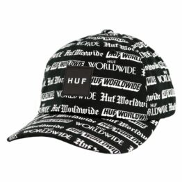 HUF Fake News Strapback Hat Black