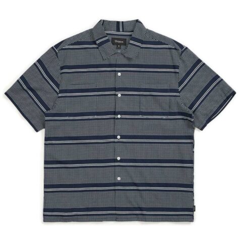 Brixton Cruze Woven Shirt Navy Off White