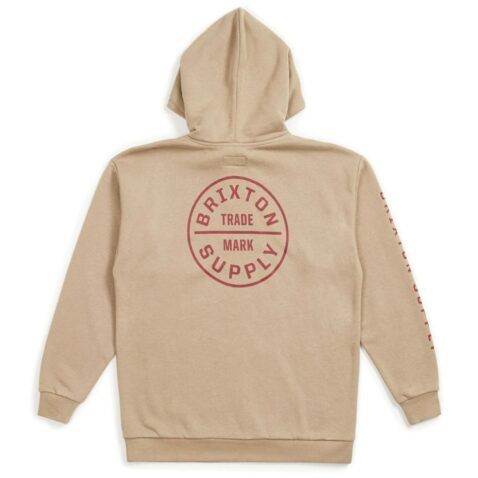 Brixton Oath II Pullover Hooded Sweatshirt Light Khaki