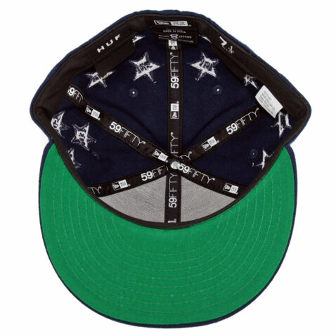 HUF Classic H All Star New Era 59Fifty Fitted Hat Insignia Blue - Image 3