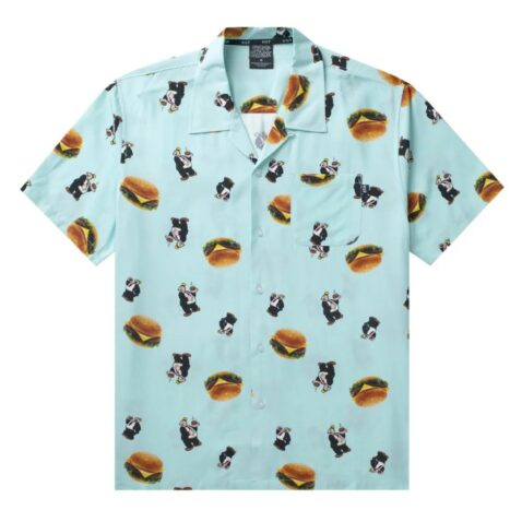 HUF x Popeye Wimpy Burger Button Up Shirt Mint