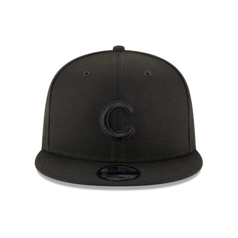 New Era 59Fifty Chicago Cubs Blackout Fitted Hat Black Front