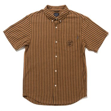 The Quiet Life Indio Short Sleeve Button Down Shirt Cocoa
