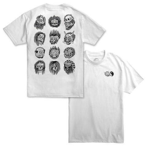 Sketchy Tank Faces T-Shirt White