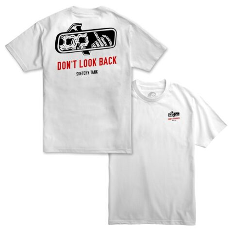 Sketchy Tank Look Back T-Shirt White Red