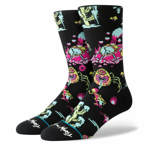 Stance x Rick & Morty Crash Landing Sock Black