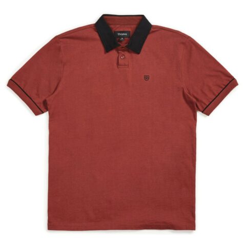 Brixton Carlos Polo Knit Shirt Brick