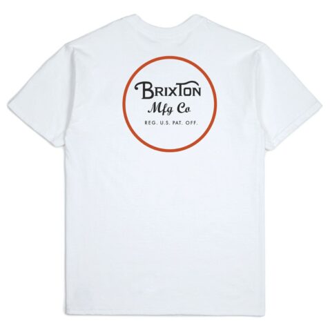 Brixton Wheeler II T-Shirt White Black Red