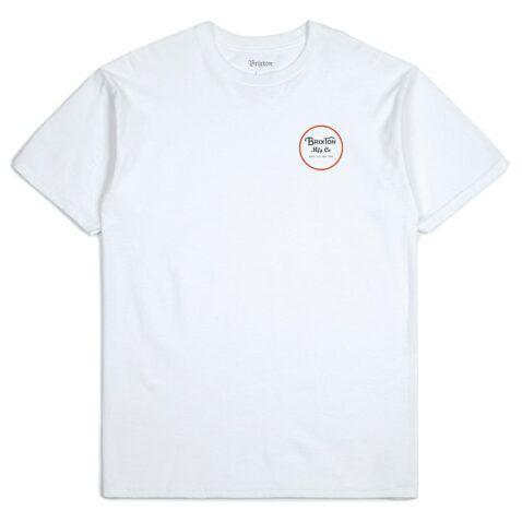 Brixton Wheeler II T-Shirt White Black Red