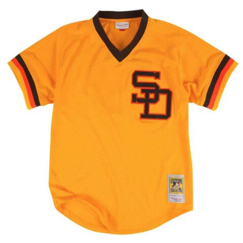 Mitchell & Ness San Diego Padres Authentic Batting Practice1982 Jersey Gold