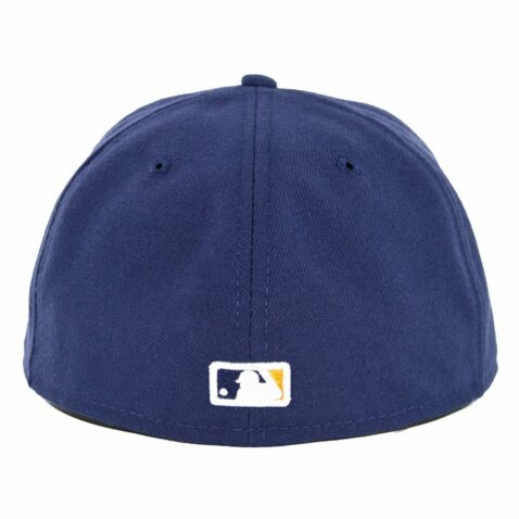 New Era 59Fifty Milwaukee Brewers 2019 Alternate 2 Authentic On-Field Fitted Hat Light Navy - Image 2