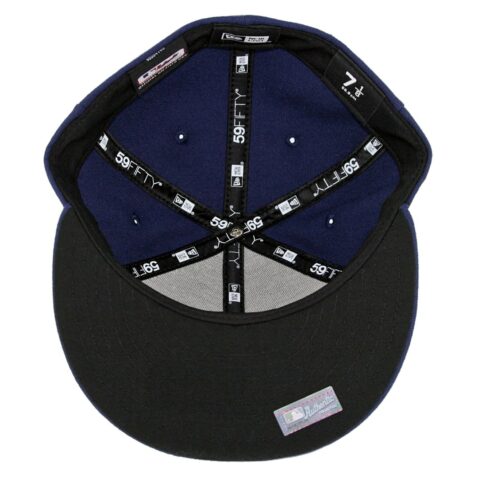 New Era 59Fifty Milwaukee Brewers 2019 Alternate 2 Authentic On-Field Fitted Hat Light Navy - Image 3