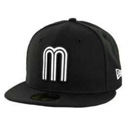 New Era 59Fifty Mexico Baseball Fitted Hat Black White