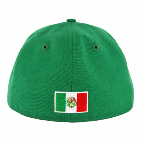 New Era 59Fifty Mexico Baseball Fitted Hat Kelly Green Scarlet Red - Image 2