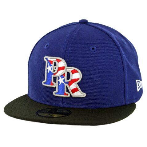 New Era 59Fifty Puerto Rico Fitted Hat Dark Royal Black