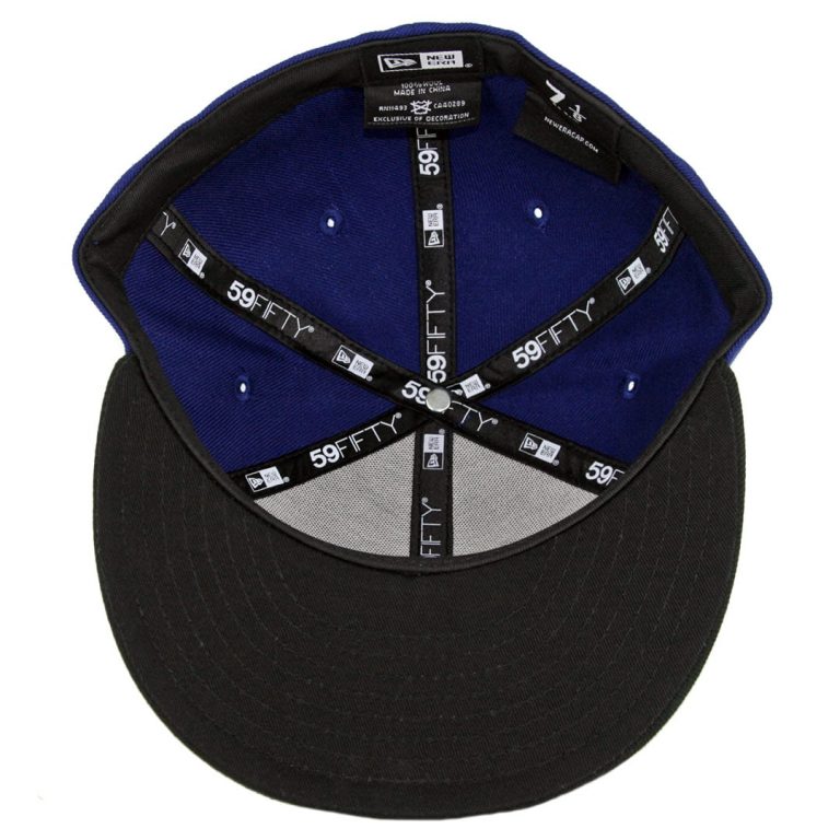 New Era 59Fifty Puerto Rico Fitted Hat Dark Royal Black-Inside New Era 59Fifty Puerto Rico Fitted Hat Dark Royal Black-Inside