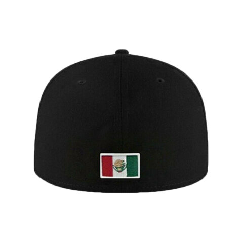 New Era 59Fifty Mexico Fitted Hat Black White Rear