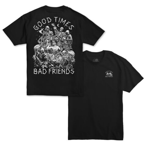 Sketchy x Matt Stikker Good Times Bad Friends T-Shirt Black