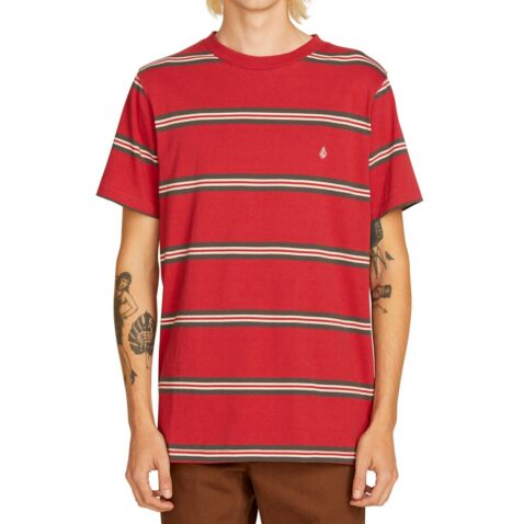 Volcom Beauville Crew T-Shirt Burgundy