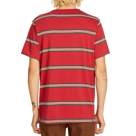 Volcom Beauville Crew T-Shirt Burgundy