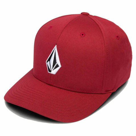 Volcom Full Stone Xfit Flexfit Hat Engine Red