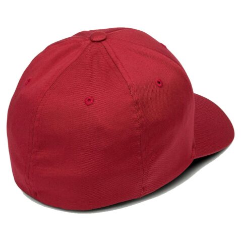 Volcom Full Stone Xfit Flexfit Hat Engine Red