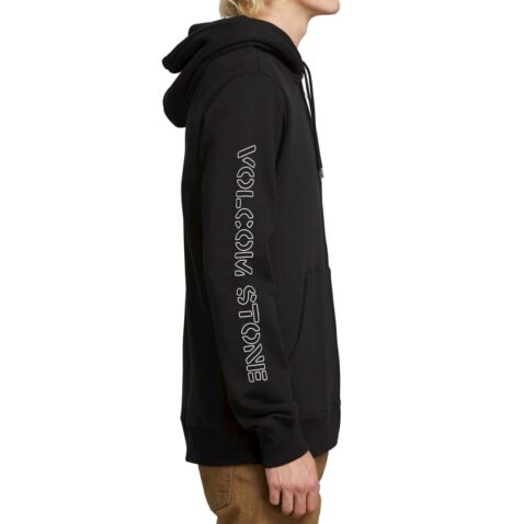 Volcom Supply Stone Zip Up Hooded Sweatshirt Black