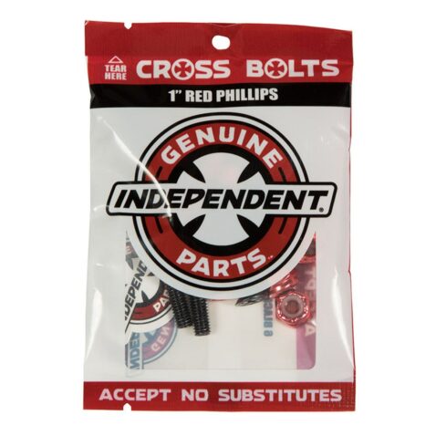Independent Phillips 1" Cross Bolts Black Red