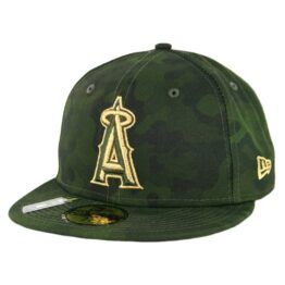 New Era 59Fifty Los Angeles Angels Armed Forces Day 2019 Fitted Hat Camo Green