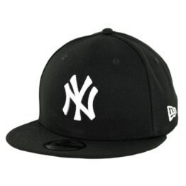 New Era 9Fifty New York Yankees Basic Snapback Hat Black White
