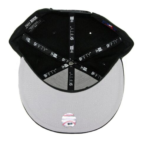 New Era 9Fifty New York Yankees Basic Snapback Hat Black White - Image 3
