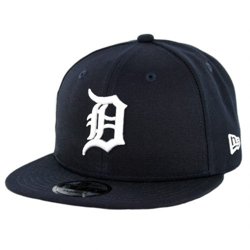 New Era 9Fifty Detroit Tigers Home Team Basic Snapback Hat Dark Navy 2021